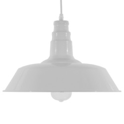 RAY 01043 Vintage Κρεμαστό Φωτιστικό Οροφής με Ντουί 1 x E27 AC 220-240V IP20 - Λευκό - Μ36 x Π36 x Υ25cm