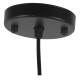RAY 01049 Vintage Κρεμαστό Φωτιστικό Οροφής με Ντουί 1 x E27 AC 220-240V IP20 - Μαύρο - Μ36 x Π36 x Υ25cm