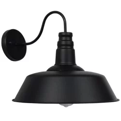 SORD 01053 Vintage Φωτιστικό Τοίχου - Απλίκα με Ντουί 1 x E27 AC 220-240V IP20 - Μαύρο - Μ36 x Π42 x Υ32cm