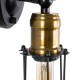 CATEL 01055 Vintage Φωτιστικό Τοίχου - Απλίκα με Ντουί 1 x E27 AC 220-240V IP20 - Μαύρο & Χρυσό - Μ11 x Π10.5 x Υ36cm