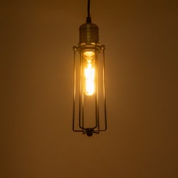 KLECE 01057 Vintage Κρεμαστό Φωτιστικό Οροφής με Ντουί 1 x E27 AC 220-240V IP20 - Μαύρο & Χρυσό - Μ8 x Π8 x Υ28cm