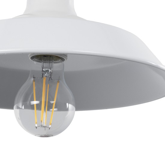 RAY 01066 Vintage Φωτιστικό Τοίχου - Απλίκα με Ντουί 1 x E27 AC 220-240V IP20 - Λευκό - Μ26 x Π37 x Υ32cm