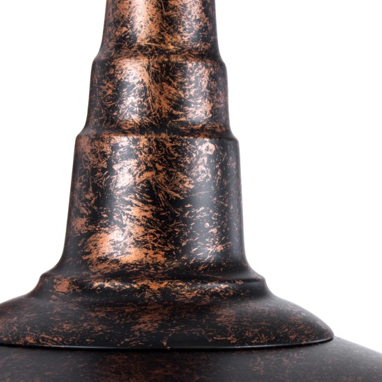 RAY 01067 Vintage Φωτιστικό Τοίχου - Απλίκα με Ντουί 1 x E27 AC 220-240V IP20 - Χάλκινο Εφέ Σκουριάς - Μ26 x Π37 x Υ32cm