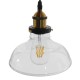 WICKHAM 01075 Vintage Κρεμαστό Φωτιστικό Οροφής με Ντουί 1 x E27 AC 220-240V IP20 - Διάφανο & Χρυσό - Μ24.5 x Π24.5 x Υ15cm