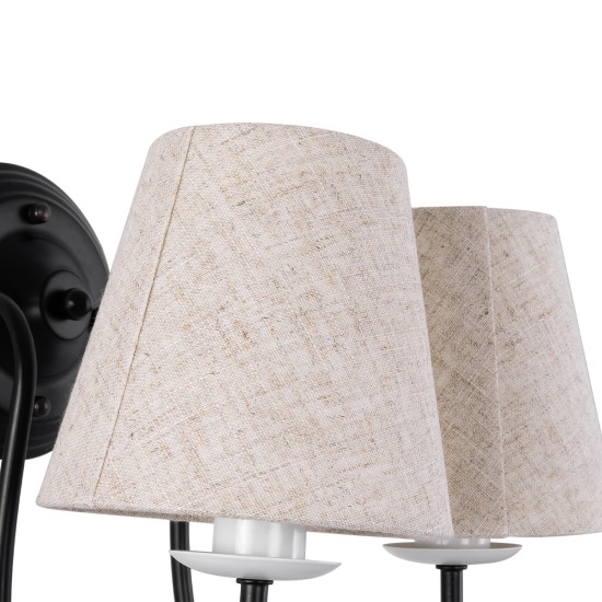 DOVE 01086 Vintage Επιτοίχιο Φωτιστικό Απλίκα Δίφωτο 2 x E14 IP20 Μαύρο & Λευκό Μέταλλο με Μπεζ Ύφασμα - Μ28 x Π28 x Υ30cm DOVE 01086 Vintage Επιτοίχιο Φωτιστικό Απλίκα Δίφωτο 2 x E14 IP20 Μαύρο & Λευκό Μέταλλο με Μπεζ Ύφασμα - Μ28 x Π28 x Υ30cm