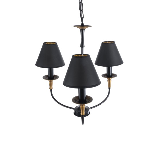 LIMI 01091 Vintage Κρεμαστό Φωτιστικό Καπέλο Τρίφωτο 3 x E14 IP20 Μαύρο & Χρυσό Μέταλλο με Μαύρο Ύφασμα - Μ55 x Π55 x Υ55cm LIMI 01091 Vintage Κρεμαστό Φωτιστικό Καπέλο Τρίφωτο 3 x E14 IP20 Μαύρο & Χρυσό Μέταλλο με Μαύρο Ύφασμα - Μ55 x Π55 x Υ55cm