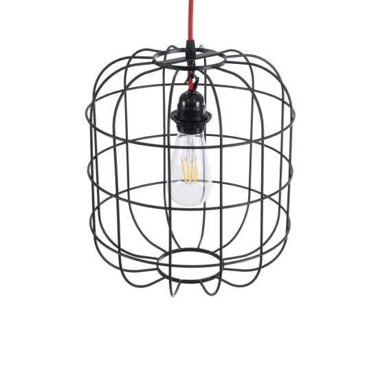 PARROT 01099 Μοντέρνο Κρεμαστό Φωτιστικό Πλέγμα Μονόφωτο 1 x E27 IP20 Μαύρο Μέταλλο - Μ28 x Π28 x Υ30cm PARROT 01099 Μοντέρνο Κρεμαστό Φωτιστικό Πλέγμα Μονόφωτο 1 x E27 IP20 Μαύρο Μέταλλο - Μ28 x Π28 x Υ30cm