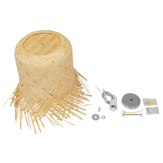 HAWAII 01103 Boho Κρεμαστό Φωτιστικό Καμπάνα Μονόφωτο 1 x E27 IP20 Μπέζ Ξύλο - Μ40 x Π40 x Y43cm HAWAII 01103 Boho Κρεμαστό Φωτιστικό Καμπάνα Μονόφωτο 1 x E27 IP20 Μπέζ Ξύλο - Μ40 x Π40 x Y43cm