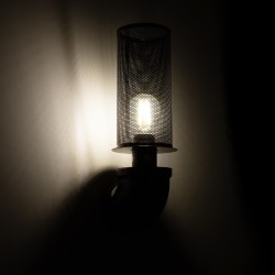 RAZA 01105 Vintage Φωτιστικό Τοίχου - Απλίκα με Ντουί 1 x E27 AC 220-240V IP20 - Χάλκινο - Μ13 x Π12 x Υ38cm