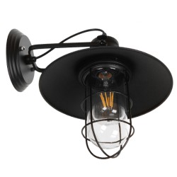 CELL 01118 Vintage Φωτιστικό Τοίχου - Απλίκα με Ντουί 1 x E27 AC 220-240V IP20 - Μαύρο - Μ33 x Π27 x Υ33cm