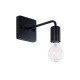 MISSAM 01119 Μοντέρνο Φωτιστικό Τοίχου - Απλίκα με Ντουί 1 x E27 AC 220-240V IP20 - Μαύρο - Μ14 x Π20 x Υ10cm