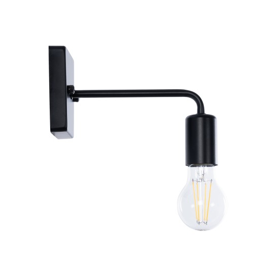 MISSAM 01119 Μοντέρνο Φωτιστικό Τοίχου - Απλίκα με Ντουί 1 x E27 AC 220-240V IP20 - Μαύρο - Μ14 x Π20 x Υ10cm