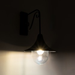 ANNIEL 01123 Vintage Φωτιστικό Τοίχου - Απλίκα με Ντουί 1 x E27 AC 220-240V IP20 - Μαύρο - Μ27 x Π40 x Υ56cm