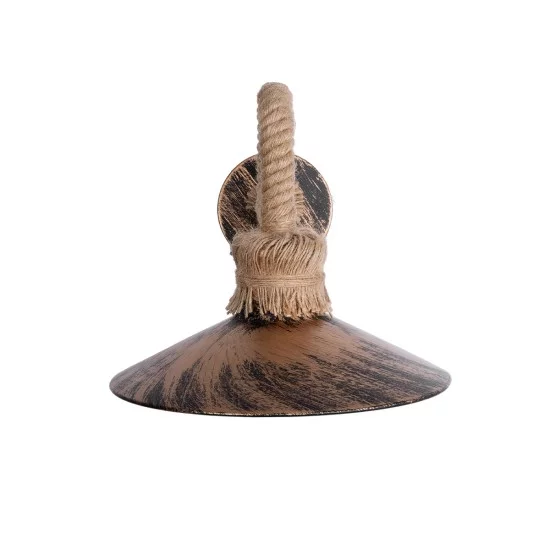 ROBLY 01125 Vintage Φωτιστικό Τοίχου - Απλίκα με Ντουί 1 x E27 AC 220-240V IP20 - Χάλκινο & Μπεζ - Μ26 x Π36 x Υ22cm