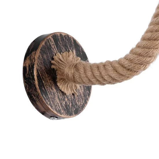 ROBLY 01125 Vintage Φωτιστικό Τοίχου - Απλίκα με Ντουί 1 x E27 AC 220-240V IP20 - Χάλκινο & Μπεζ - Μ26 x Π36 x Υ22cm