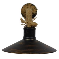 VINSA 01136 Boho Φωτιστικό Τοίχου - Απλίκα με Ντουί 1 x E27 AC 220-240V IP20 - Χάλκινο & Μπεζ - Μ50 x Π27 x Υ25cm