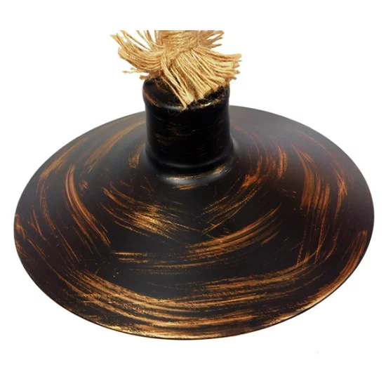 VINSA 01136 Boho Φωτιστικό Τοίχου - Απλίκα με Ντουί 1 x E27 AC 220-240V IP20 - Χάλκινο & Μπεζ - Μ50 x Π27 x Υ25cm