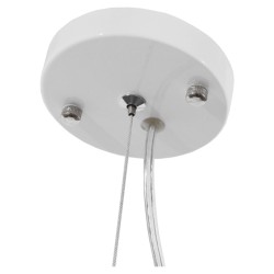 SPHERE 01143 Μοντέρνο Κρεμαστό Φωτιστικό Οροφής με Ντουί 1 x E27 AC 220-240V IP20 - Λευκό - Μ25 x Π25 x Υ46.5cm