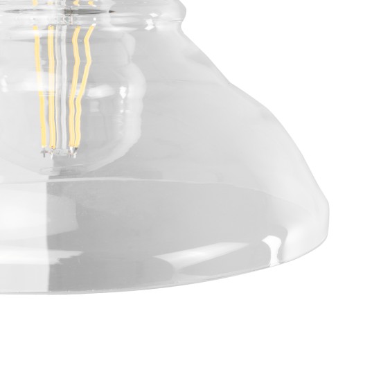 BINGLEY 01159 Vintage Φωτιστικό Τοίχου - Απλίκα με Ντουί 1 x E27 AC 220-240V IP20 - Διάφανο & Χρυσό - Μ19 x Π30 x Υ24cm