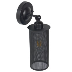 HOLVIA 01160 Vintage Φωτιστικό Τοίχου - Απλίκα με Ντουί 1 x E27 AC 220-240V IP20 - Μαύρο - Μ16 x Π12 x Υ34cm