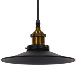 CARAVEL 01167 Vintage Κρεμαστό Φωτιστικό Οροφής με Ντουί 1 x E27 AC 220-240V IP20 - Μαύρο & Χρυσό - Μ22 x Π22 x Υ13cm