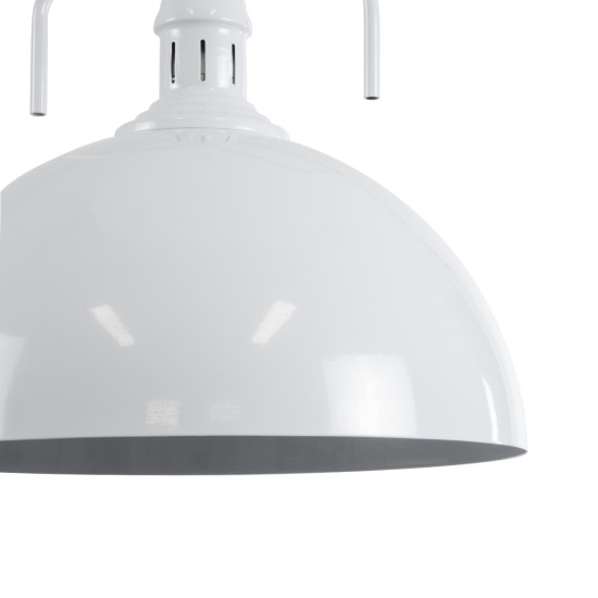 LARKIN 01174 Vintage Κρεμαστό Φωτιστικό Καμπάνα Μονόφωτο 1 x E27 IP20 Λευκό Μέταλλο - Μ30 x Π30 x Y28cm LARKIN 01174 Vintage Κρεμαστό Φωτιστικό Καμπάνα Μονόφωτο 1 x E27 IP20 Λευκό Μέταλλο - Μ30 x Π30 x Y28cm