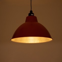 LOUVE 01177 Vintage Κρεμαστό Φωτιστικό Οροφής με Ντουί 1 x E27 AC 220-240V IP20 - Κόκκινο - Μ40 x Π40 x Υ30cm