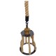LANTERN 01186 Vintage Κρεμαστό Φωτιστικό Ανάρτηση Μονόφωτο 1 x E27 IP20 Μαύρο & Χρυσό Μέταλλο με Μπεζ Σχοινί - Μ15 x Π15 x Υ24cm LANTERN 01186 Vintage Κρεμαστό Φωτιστικό Ανάρτηση Μονόφωτο 1 x E27 IP20 Μαύρο & Χρυσό Μέταλλο με Μπεζ Σχοινί - Μ15 x Π15 x Υ24cm