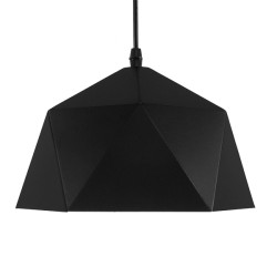 HEXAGON 01194 Μοντέρνο Κρεμαστό Φωτιστικό Οροφής με Ντουί 1 x E27 AC 220-240V IP20 - Μαύρο & Χρυσό - Μ25 x Π25 x Υ15cm