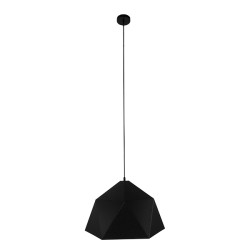 HEXAGON 01195 Μοντέρνο Κρεμαστό Φωτιστικό Οροφής με Ντουί 1 x E27 AC 220-240V IP20 - Μαύρο & Χρυσό - Μ46 x Π46 x Υ25cm