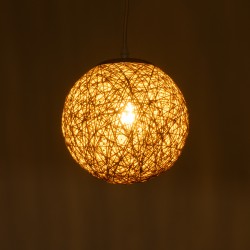 OCEANA 01200 Boho Κρεμαστό Φωτιστικό Οροφής με Ντουί 1 x E27 AC 220-240V IP20 - Μπεζ - Μ20 x Π20 x Υ20cm