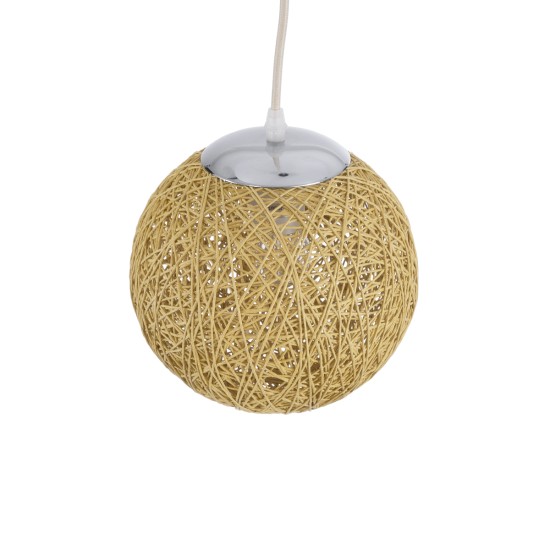 OCEANA 01200 Boho Κρεμαστό Φωτιστικό Μπάλα Μονόφωτο 1 x E27 IP20 Μπεζ Σχοινί - Μ20 x Π20 x Υ20cm OCEANA 01200 Boho Κρεμαστό Φωτιστικό Μπάλα Μονόφωτο 1 x E27 IP20 Μπεζ Σχοινί - Μ20 x Π20 x Υ20cm
