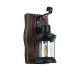 BRASRA 01204 Vintage Φωτιστικό Τοίχου - Απλίκα με Ντουί 1 x E27 AC 220-240V IP20 - Καφέ & Μαύρο - Μ15 x Π20 x Υ30cm