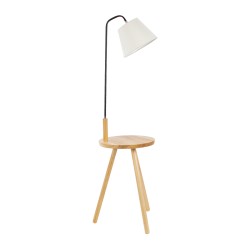 TIFFANY 01206 Μοντέρνο Επιδαπέδιο Φωτιστικό με Ντουί 1 x E27 AC 220-240V IP20 - Μπεζ & Λευκό - Μ28 x Π28 x Υ140cm