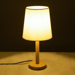 NAPHIE 01208 Κλασικό Επιτραπέζιο Φωτιστικό Πορτατίφ με Ντουί 1 x E27 AC 220-240V IP20 - Μπεζ & Λευκό - Μ21 x Π21 x Υ42cm