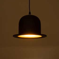 CHARLO 01214 Vintage Κρεμαστό Φωτιστικό Οροφής με Ντουί 1 x E27 AC 220-240V IP20 - Μαύρο & Χρυσό - Μ26 x Π26 x Υ16cm