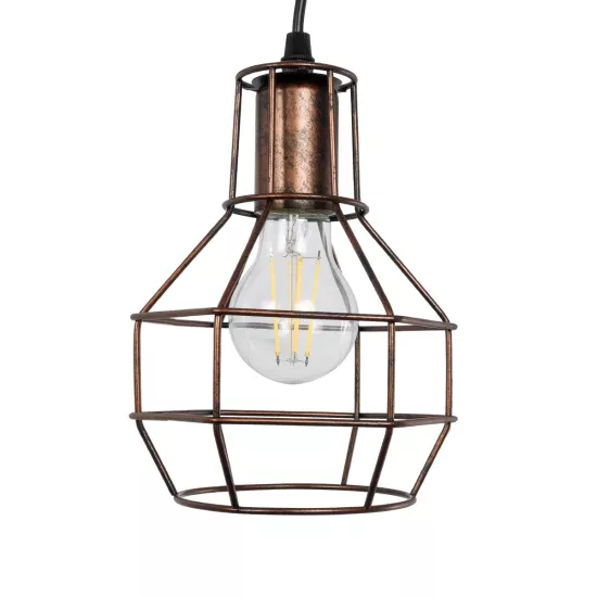 RYDON 01216 Vintage Φωτιστικό Τοίχου - Απλίκα με Ντουί 1 x E27 AC 220-240V IP20 - Χάλκινο Εφέ Σκουριάς - Μ15 x Π24 x Υ70cm