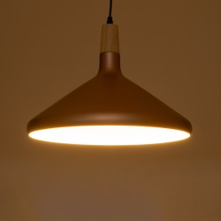 FELICITA 01223 Μοντέρνο Κρεμαστό Φωτιστικό Οροφής με Ντουί 1 x E27 AC 220-240V IP20 - Χάλκινο & Λευκό - Μ40 x Π40 x Υ30cm