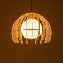 INGLEY 01225 Μοντέρνο Κρεμαστό Φωτιστικό Οροφής με Ντουί 1 x E27 AC 220-240V IP20 - Λευκό - Μ26 x Π26 x Υ21cm