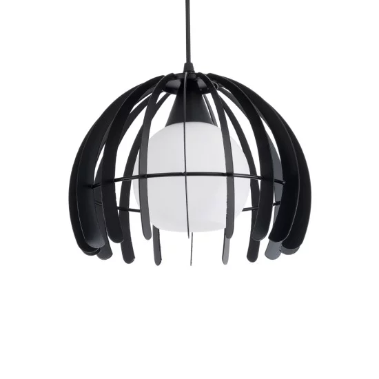 INGLEY 01226 Μοντέρνο Κρεμαστό Φωτιστικό Οροφής με Ντουί 1 x E27 AC 220-240V IP20 - Μαύρο & Λευκό - Μ26 x Π26 x Υ21cm