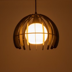 INGLEY 01226 Μοντέρνο Κρεμαστό Φωτιστικό Οροφής με Ντουί 1 x E27 AC 220-240V IP20 - Μαύρο & Λευκό - Μ26 x Π26 x Υ21cm