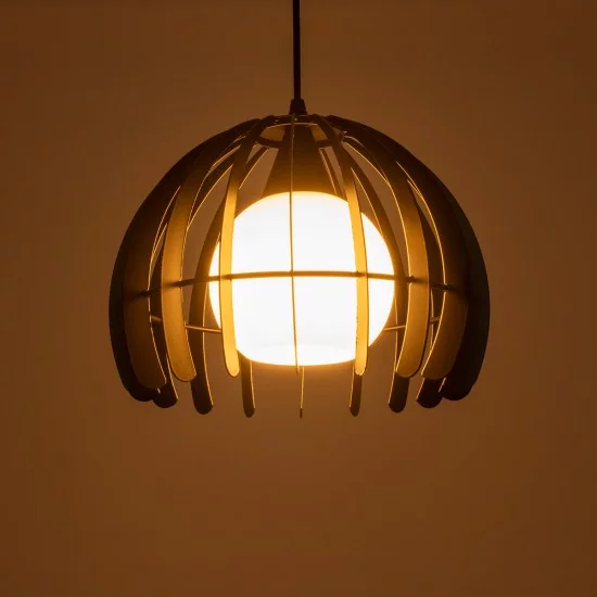 INGLEY 01226 Μοντέρνο Κρεμαστό Φωτιστικό Οροφής με Ντουί 1 x E27 AC 220-240V IP20 - Μαύρο & Λευκό - Μ26 x Π26 x Υ21cm