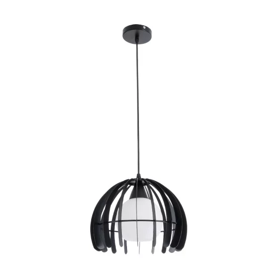 INGLEY 01226 Μοντέρνο Κρεμαστό Φωτιστικό Οροφής με Ντουί 1 x E27 AC 220-240V IP20 - Μαύρο & Λευκό - Μ26 x Π26 x Υ21cm