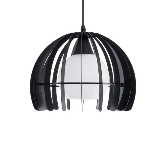 INGLEY 01226 Μοντέρνο Κρεμαστό Φωτιστικό Οροφής με Ντουί 1 x E27 AC 220-240V IP20 - Μαύρο & Λευκό - Μ26 x Π26 x Υ21cm