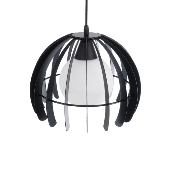 INGLEY 01226 Μοντέρνο Κρεμαστό Φωτιστικό Οροφής με Ντουί 1 x E27 AC 220-240V IP20 - Μαύρο & Λευκό - Μ26 x Π26 x Υ21cm