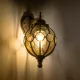 ETOILE 01227 Vintage Επιτοίχιο Φωτιστικό Απλίκα Μονόφωτο 1 x E27 IP20 Μπρούτζινο Μέταλλο με Μελί Γυαλί - Μ19 x Π21 x Υ34cm