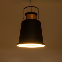 NUNZIATA 01236 Vintage Κρεμαστό Φωτιστικό Οροφής με Ντουί 1 x E27 AC 220-240V IP20 - Μαύρο & Χρυσό - Μ26 x Π26 x Υ40cm