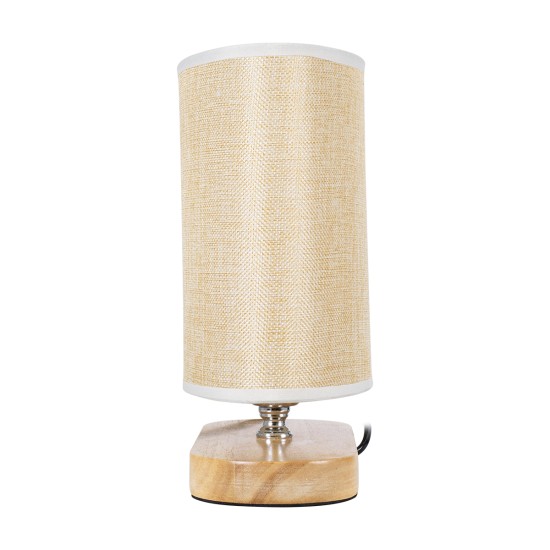 CHIARA 01241 Boho Επιτραπέζιο Φωτιστικό Πορτατίφ με Ντουί 1 x E27 AC 220-240V IP20 - Μπεζ - Μ25 x Π12 x Υ26cm