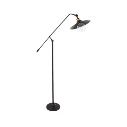 SILENE 01243 Vintage Επιδαπέδιο Φωτιστικό με Ντουί 1 x E27 AC 220-240V IP20 - Μαύρο & Χρυσό - Μ30 x Π30 x Υ194cm