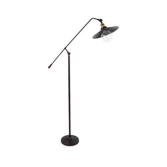 SILENE 01243 Vintage Επιδαπέδιο Φωτιστικό με Ντουί 1 x E27 AC 220-240V IP20 - Μαύρο & Χρυσό - Μ30 x Π30 x Υ194cm